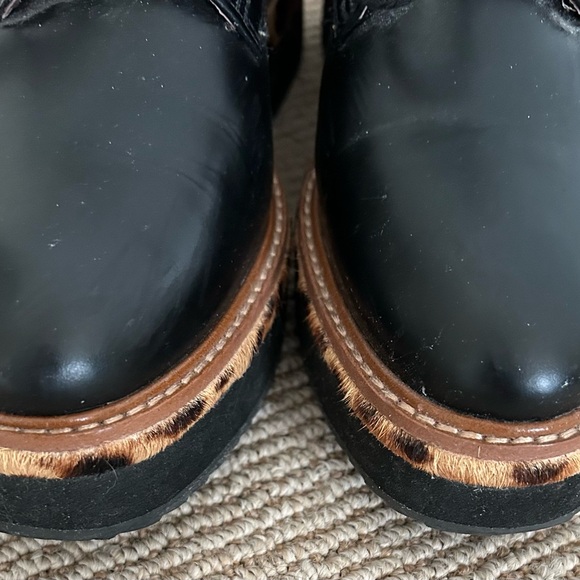 Halogen Maddox Oxford – Black Leather with Leopard Calf-Hair Trim (Nordstrom) - Picture 5 of 8